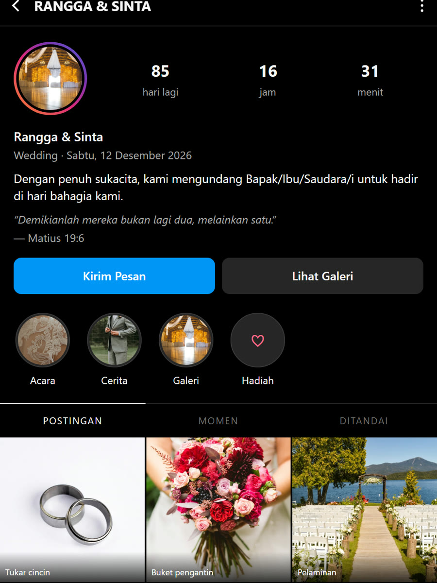 Instagram Wedding