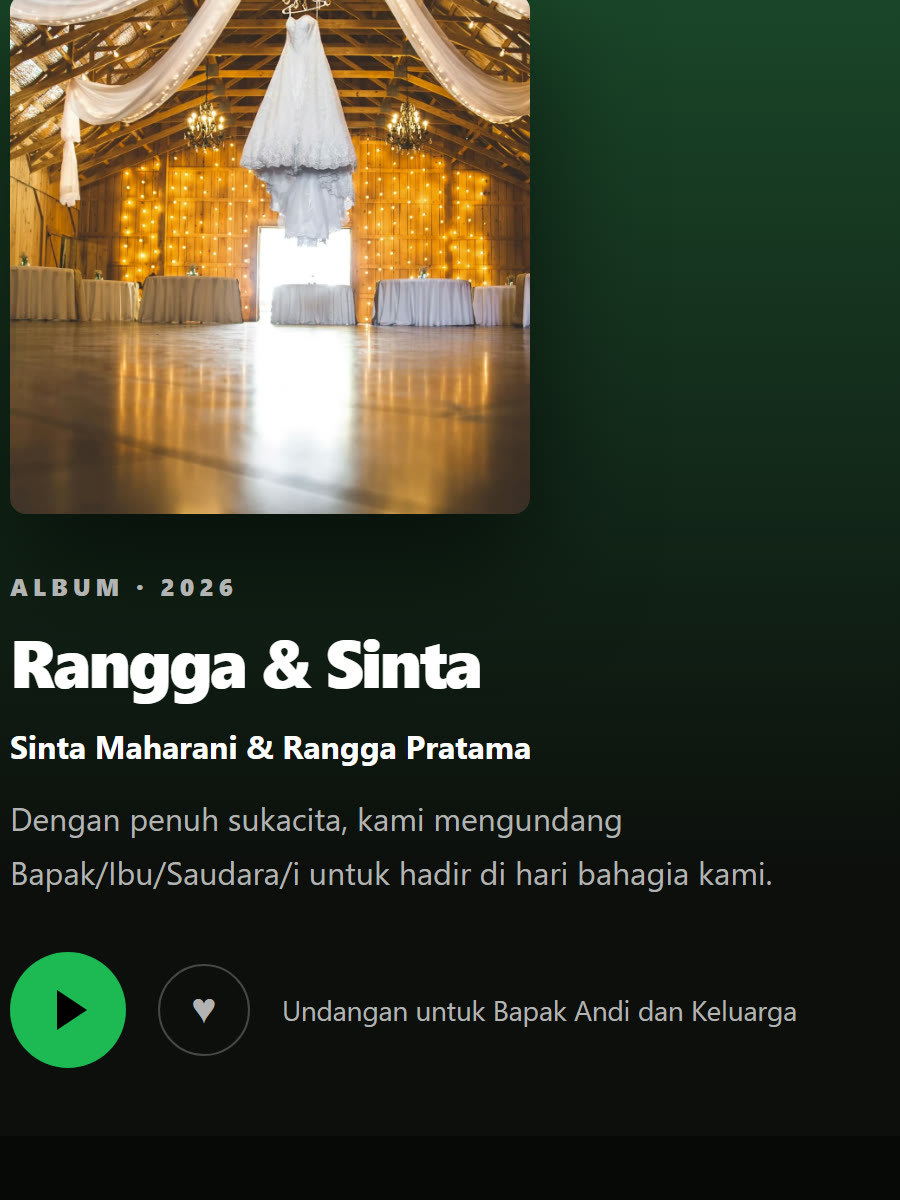 Spotify Wedding