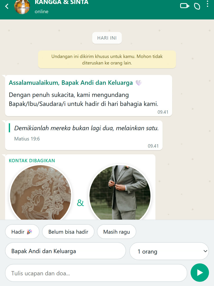 WhatsApp Wedding